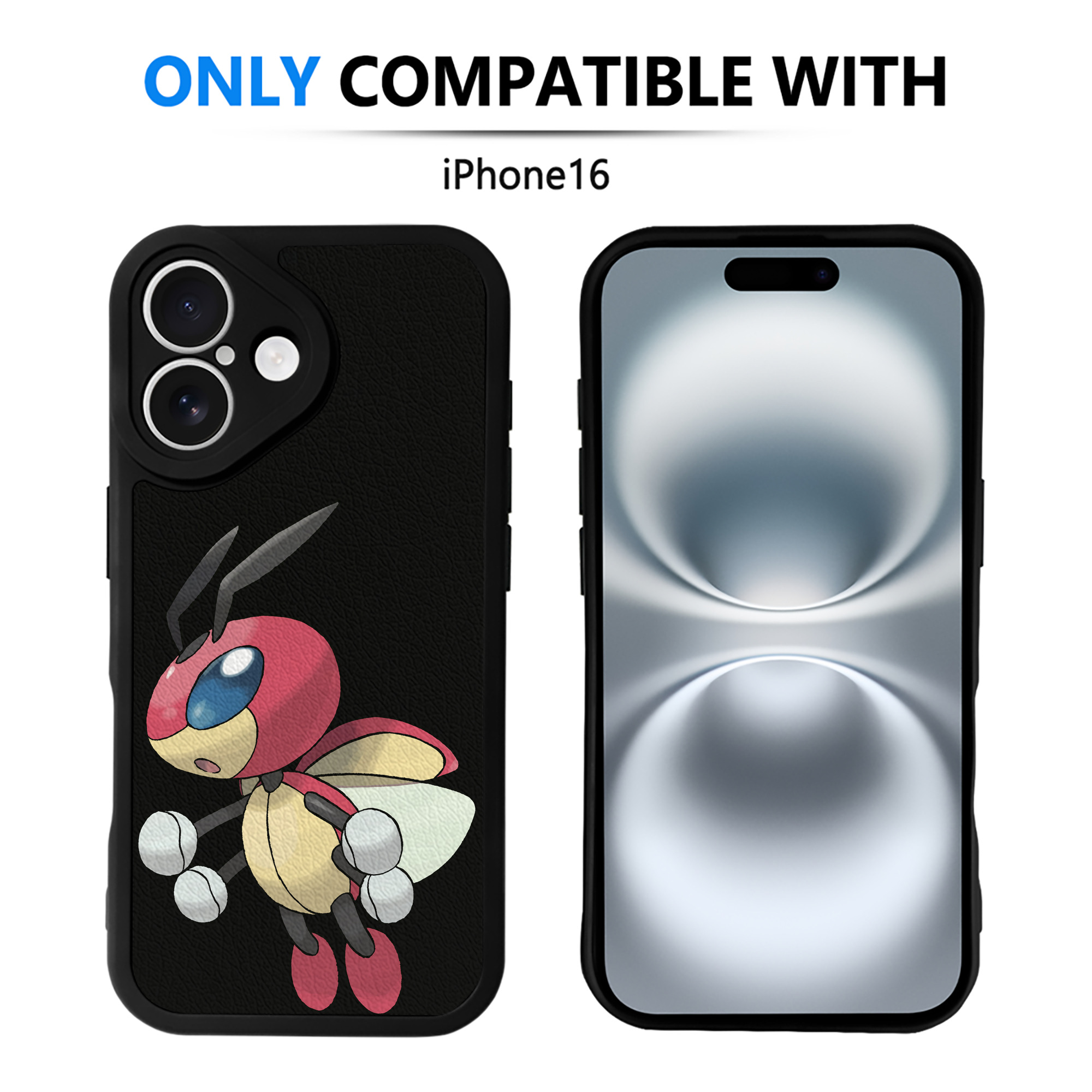 （画像用） ポケットモンスター Pokémon 【iPhone 16シリーズ対応】シリコンスマホケース（レザー調） 材質：シリコン